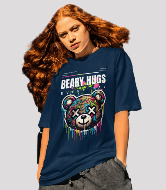 Beary Hugs Women Oversized T-Shirt