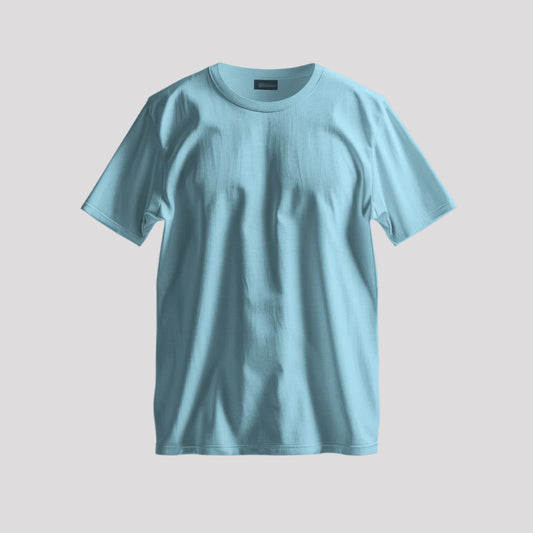 Plain Baby Blue Oversized T-Shirt