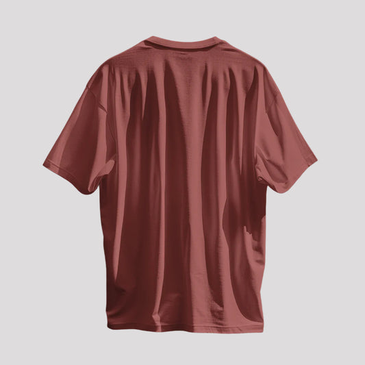 Plain Coral Oversized T-Shirt