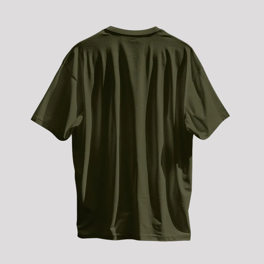 Plain Olive Green Oversized T-Shirt